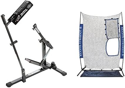 Louisville Slugger Black Flame Pitching Machine and Louisville Slugger Flex Screen