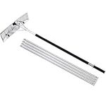 Non Scratch Snow Roof Rake with Wheels, 20ft Aluminum Telescopic Snow Rake for Roof, Lightweight Roof Snow Removal Tool with 25" Wide Blade, Anti-Skid Handle - Ideal for Single Storey & Cabins