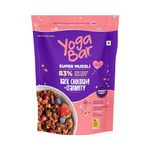 Yogabar Dark Chocolate & Cranberry Muesli 700g - Breakfast Cereal with 83% Whole Grains & Nuts & Seeds, & Dried Fruits, & Gluten Free Snack