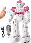 KingsDragon RC Robot Toys for Kids, Gesture & Sensing Remote Control Robot for Age 3 4 5 6 7 8 Year Old Boys Girls Birthday Present (Pink)