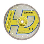 HIGHDRIL Diamond Saw Blade - 250MM/10 Inch Diamond Tile Blade Disc Cutting Porcelain Tile Ceramic Granite Marble Dry or Wet Use Circular Saw Blade with Turbo X Mesh
