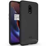 TUDIA DualShield Designed for OnePlus 6T Case, [Merge] Shockproof Military Grade Dual Layer Heavy Duty Slim Tough Protective Case Cover - Matte Black