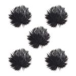 Furry Outdoor Microphone Windscreen Muff Mini Lapel Lavalier Microphone Windshield, 5-Pack