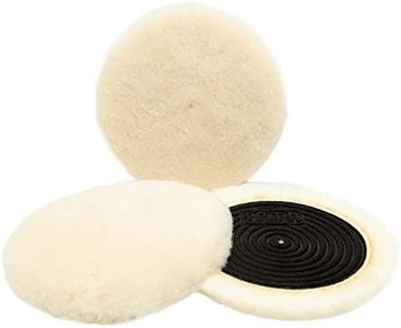 SPTA Wool Buffing Polishing Pads, 3Pcs 5 Inch (125mm) Wool Cutting Pad, Wool Compounding Pad, Wool Buffing and Polishing Pads Wool Buffing Wheel for 5 Inch Car Polisher Compounding, Polishing, Buffing