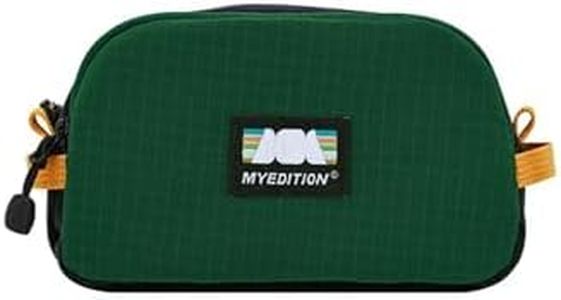 MYEDITION Makeup Bag Small Size, Lightweight Water-Resistant Nylon Cosmetic Bag Travel Toiletry Organizer(Dark Green)