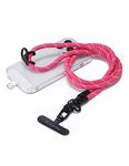 Project-cb Phone Lanyard×1,Phone Tether Tab×2, Crossbody Cell Phone Lanyard,Rope Lanyard,Universal Adjustable Phone Strap(Magenta)