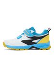 SG Century PACE Bowling Shoes White/Blue/Yellow – Durable PU Mesh, EVA Cushioning, High Stability Stud Design