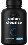 Colon Cleanse & Detox - 14 Day Rapid Colon Cleanser, Stool Softener, Flush Toxins - Safe & Effective Formula with Probiotic & Digestive Enzymes for Constipation Relief - Vegan & Non-GMO