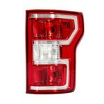 KUAFU Rear Right Tail Light W/Bulbs Compatible with 2018-2020 Ford F-150 Replacement for JL3Z-13404-H Taillight Red Lens Chrome Housing