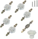 YMAISS 6 Sets of Rose Ceramic Flowe