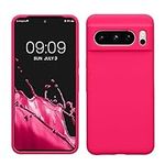 kwmobile Case Compatible with Google Pixel 8 Pro Case - TPU Silicone Phone Cover with Soft Finish - Neon Pink