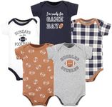 Hudson Baby Baby Cotton Bodysuits, Football Huddles 5-pack