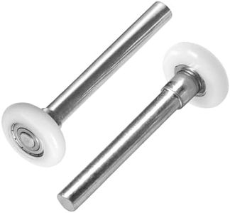 2Pcs Garage Door Wheel,1.8inch Quiet and Smooth Replacement Nylon Rollers for Residential and Commercial,White