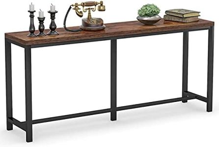 Tribesigns 70.9 inch Extra Long Sofa Table, Narrow Console Table Behind Couch, Rustic Entryway Table Industrial Skinny Hallway Table for Living Room (Brown)
