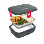 Faitron HeatsBox Go Electric Lunch Box - Food Warmer for Reheating Food, App-Controlled Insulated Lunch Box, Built-in Battery, Leakproof Stainless Steel Bowl (925 ml), 100 watts