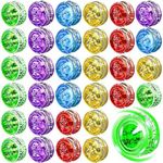 YOFOBU 32 LED Light Up Responsive Ball Beginner Level LED YoYo Ball Plastic Auto Return Bearing Toys for Birthday Party Favors,Classroom Rewards and Easter Basket Stuffers ,Random Colors