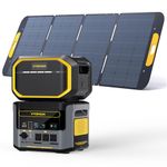 VTOMAN FlashSpeed 1500 Portable Power Station Bundle with Extra Battery & 400W Solar Panel Included - 1500W/3096Wh Solar Generator LiFePO4 Battery Power Station for Camping, RVs, Home Backup