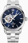 Orient Star RK-AT0002L Men's Automatic Watch, Semi-skeleton, Mechanical, Made in Japan, Open Heart, Dial Color - Blue, Modern