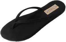 Flojos Women's Fiesta flip Flop, Black, 7