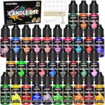 Candle dye - 32 Colors Liquid Oil-Based dye for Candle Wax, Vivid Candle Color for DIY Candle Making, Highly Concentrate Natural Candle Color