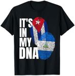 Nicaraguan And Cuban DNA Perfection Heritage Flag T-Shirt