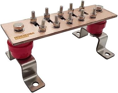 MOKIKUBA Copper Ground Bus Bar,Multipurpose Ground Bar Kit 7.88"x2.36"x .157" with 1/4" Terminal Positions and UL Material Standoff BusBar Insulators