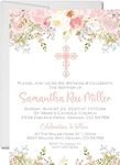 Girls Pink Floral Invitations For B