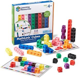 Learning Resources Early Math MathLink Cube Activity Set, Math Blocks, Early Math Skills, Back to School Activities, Classroom Learning Supplies, 115 Pieces, Ages 4+