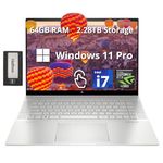 HP Envy 16" WQXGA Touchscreen Laptop, Intel i7 13700H, 64GB DDR5, 2.28TB Storage(2TB SSD+288GB Docking Station Set), GeForce RTX 4060, Backlit Keyboard, 5MP IR Camera, Wi-Fi 6E, Win 11 Pro, Silver