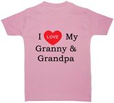 Acce Products I Love My Grandma & Grandpa Baby/Children T-Shirt/Tops - 4-5 Years - Pink