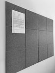 DECORITA Large Cork Board Alternative - 47/inx35/in 12 Pack Felt Wall Tiles with Safe Removable Adhesive TabsCork Boards for Walls Cork Board for Office Pin Board Tack Board Cork Board 48 x 36 - Gray