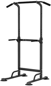 sogesfurniture Power Tower, Dip Station, Sbarra per trazioni,Fitness Multifunzione per Flessioni Trazioni Fitness e Addominali,Altezza Regolabile da 165-210 cm, BHEU-PSBB005