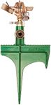 Rain Bird 25PJLSP Hose-End Brass Impact Sprinkler on Large Spike, Adjustable 20° - 360° Pattern, 20' - 41' Spray Distance, Green