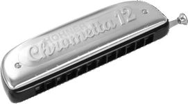 Hohner Chrometta 12 Key of C Chromatic Harmonica, Silver