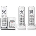PANASONIC Expandable Cordless Phone System with Call Block and Answering Machine - 3 Cordless Handsets - KX-TGD533W (White)