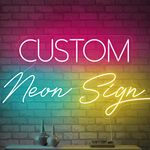 Custom Neon Signs,Personalized Large LED Neon Signs for Wall Decor Bedroom Wedding Birthday Gift Party Bar Shop Logo Decorations Personalized Name Neon Lights Hallweem Decor(Optional 3 Lines)