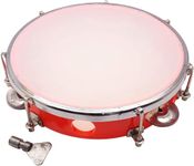 Imaginea 10 Inch Dafli Musical Instrument Dafli/Tambourine Hand Percussion Musical Instrument (Multicolor Tambourine)