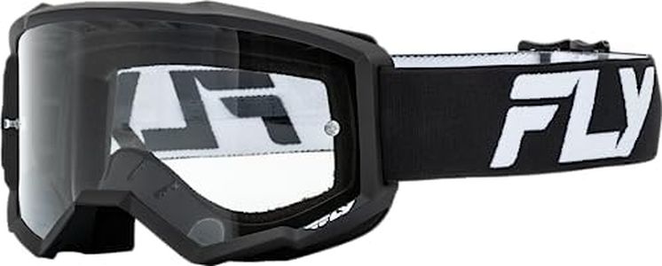 Fly Racing 2024 Adult Focus Goggle Black/White With Clear Lens; 37-51152