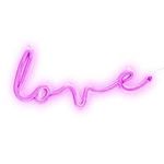 Amped & Co Love LED Neon Light Indoor Wall Sign with Line Switch, 16x7”, Magenta