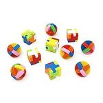 Big Mo's Toys Puzzle Erasers - Individually Wrapped Goody Bag Party Favor and Stocking Stuffers Pencil Eraser - 6 Balls and 6 Cubes