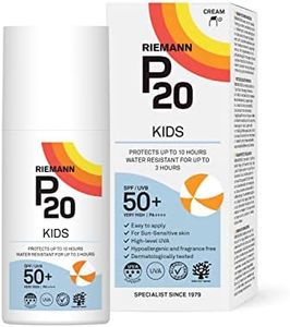 RIEMANN P20 Sun Cream SPF50 +Plus for Kids 200ml. High Level UVA Protection, Long Lasting up to 10 Hours, Water Resistant up to 3 Hours. Suitable for Children aged 1+