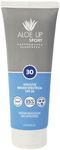 Aloe Up Sport Sunscreen Lotion SPF 30 - Broad Spectrum UVA/UVB Sunscreen Protector for Face and Body - With Hydrating Aloe Vera Gel - Non-Greasy No White Cast Reef Safe Fragrance-Free - 6 Oz.