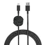 Native Union Night Cable - 10ft Ultra-Strong Reinforced [MFi Certified] Durable Lightning to USB-A Charging Cable with Weighted Knot Compatible with for iPhone 14, iPhone 13 and Earlier (Cosmos)