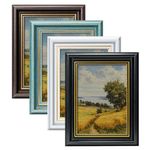 The Stories of Us 8x10 Vintage Photo Frame Set of 4 Colours Wooden Picture Frames with Acrylic for Tabletop or Wall Display Horizontally or Vertically