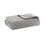 Madison Park All Season Lightweight Cover for Bed, Couch and Sofa, Egyptian-Cotton, Grey, King (108 in x 90 in)