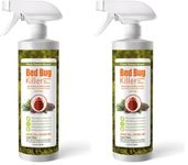 EcoVenger Bed Bug Killer Spray (480ml), Quickly Kills Bed Bugs, Nymphs, Eggs, Dust Mites, Lice & Resistant Bugs, 2 Weeks Extended Residual, Plant Based Non-Toxic, Safe for Children & Pets (Pack of 2)