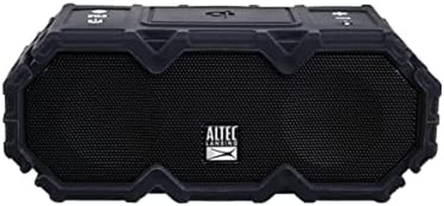 Altec Lansing LifeJacket Jolt - Waterproof Bluetooth Speaker, Durable & Portable Speaker with Qi Wireless Charging and Voice Assistant, Black