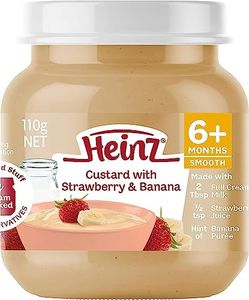 Heinz Custard with Strawberry & Banana Baby Food for 6+ Months Babies 110 g (Pack of 6)