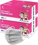 Careview N95 KIDS 4 Ply Disposable Surgical Face Masks Pack of 100, Grey Color (KIDS-4PLY-MASK)