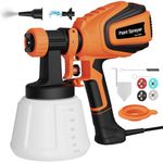 Paint Sprayer, 700W HVLP Electric Spray Gun with Cleaning & Blowing Joints, 4 Nozzles and 3 Patterns, Electric Spray Paint 1200 Ml/Min